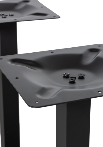 WOOOD BISTRO DUBBLA KVADRATISKA RÖRBEN METALL MATTSVART 72X80X40CM