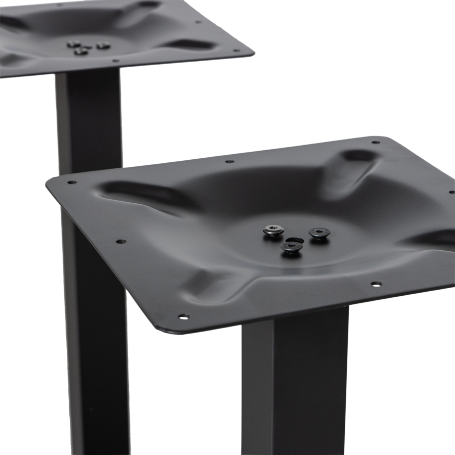 WOOOD BISTRO DUBBLA KVADRATISKA RÖRBEN METALL MATTSVART 72X80X40CM