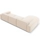  MICADONI Jodie hjrnesofa, venstre, 4 sder - beige fljl og sort plastik