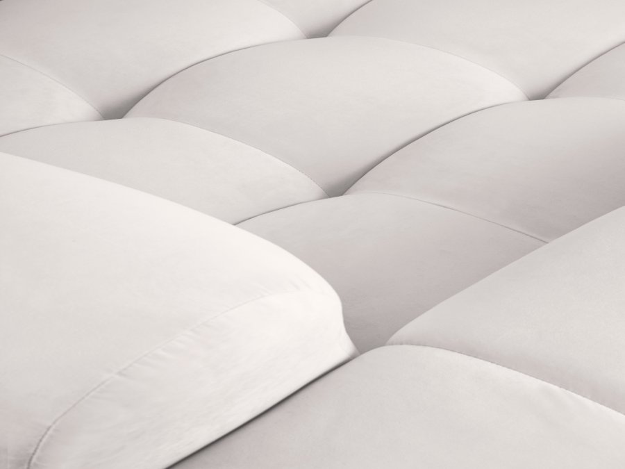 MICADONI Kendal hjrnesofa, venstre, 4 seter - gr flyel og svart bketre