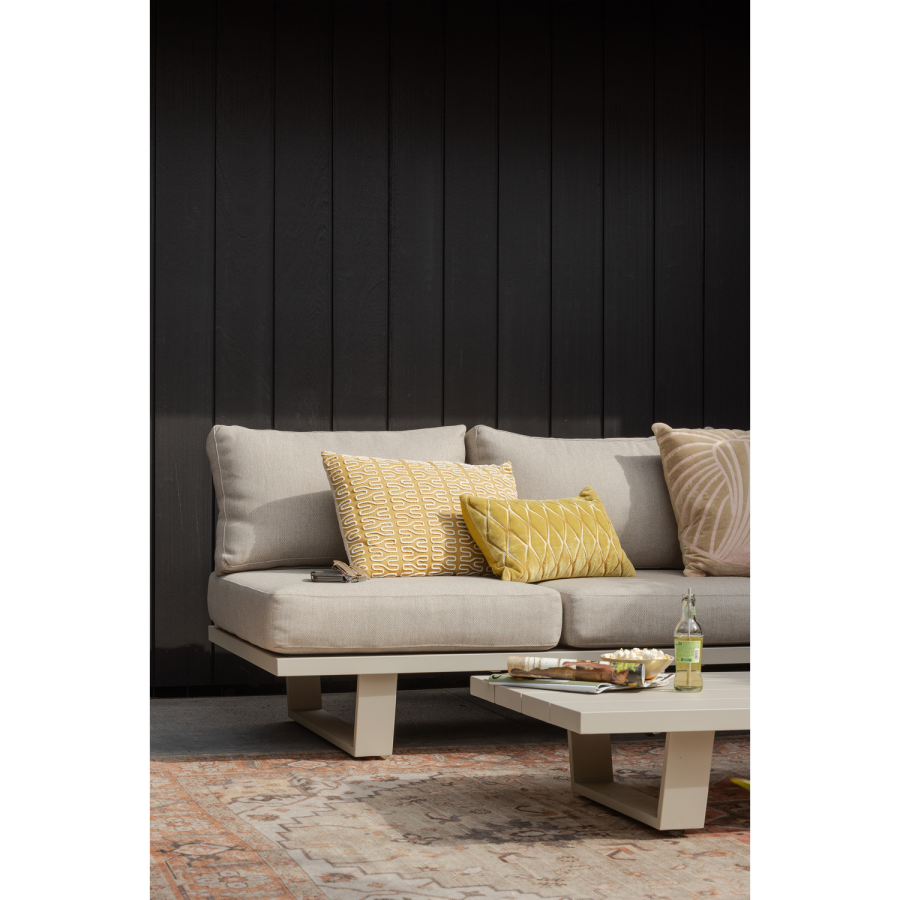 WOOOD BEAR 3-personers havebnk i aluminium, sand