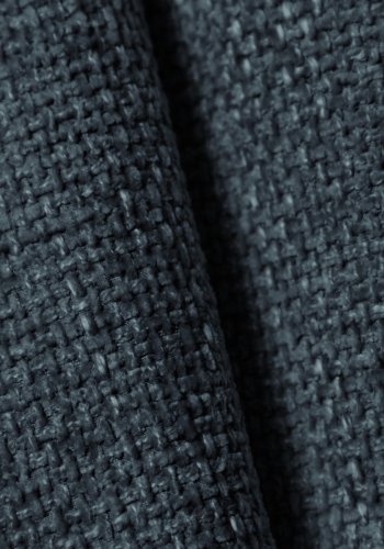 MICADONI Lupin Modulr pen hjrnesofa, venstre, 5 seter - bl chenille og sort plast