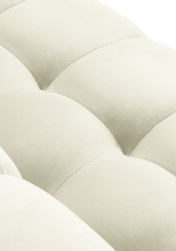 MICADONI Mamaia hjrnesofa, venstre, 5 seter - beige flyel og sort metall