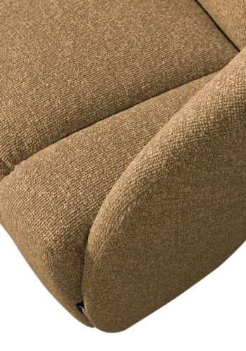 WOOOD Mojo 2-sits bnkelement, hger - gul/brun melange boucl