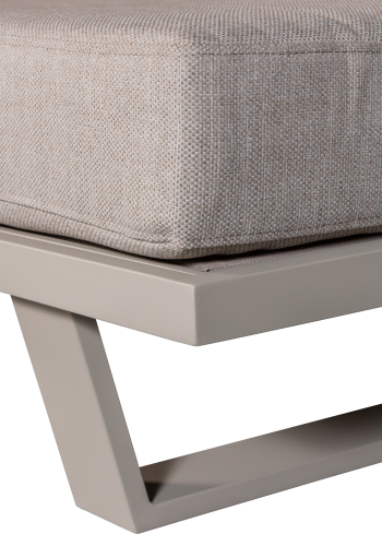 WOOOD BEAR 3-personers havebnk i aluminium, sand