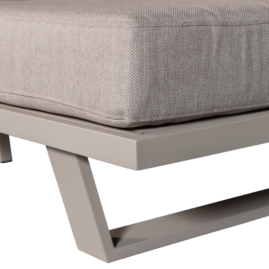 WOOOD BEAR 3-personers havebnk i aluminium, sand