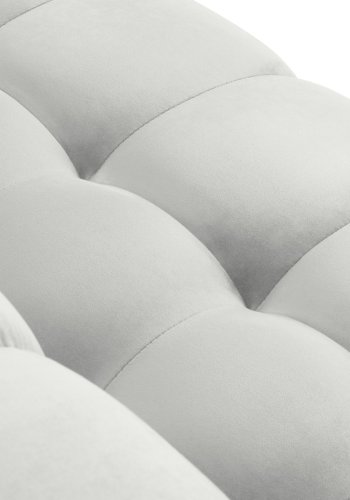 MICADONI Mamaia hjrnesofa, venstre, 5 seter - slv flyel og sort metall