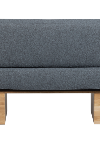 WOOOD EAT UP Väggbänk i naturlig ek med jeansdynor [fsc]