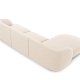 MICADONI Miley hjrnesofa, venstre, 4 seter - beige chenille og sort plast