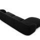 MICADONI Miley hjrnesofa, venstre, 4 seter - sort chenille og sort plast