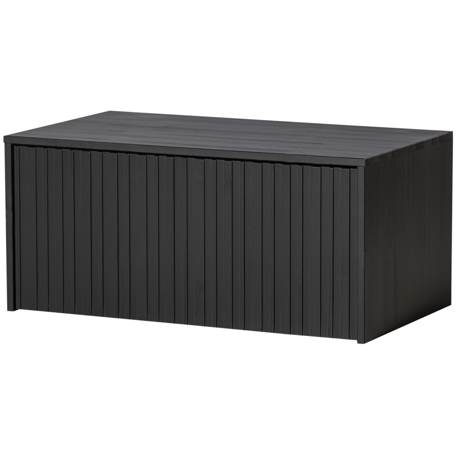 NYTT DJUPT VNINGSHANDFACK I FURU, SVART [fsc]