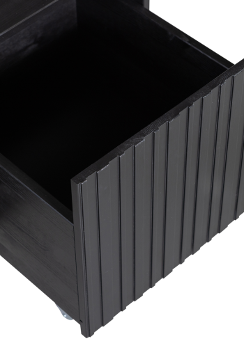 NYTT DJUPT VNINGSHANDFACK I FURU, SVART [fsc]