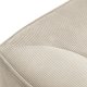 MICADONI Ruby Modul Ecksofa, links, 5 Sitze – beige Cordsamt und schwarzer Kunststoff