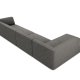 MICADONI Ruby Modul hjrnesofa, venstre, 5 seter - antrasittgr kordflyel og svart plast