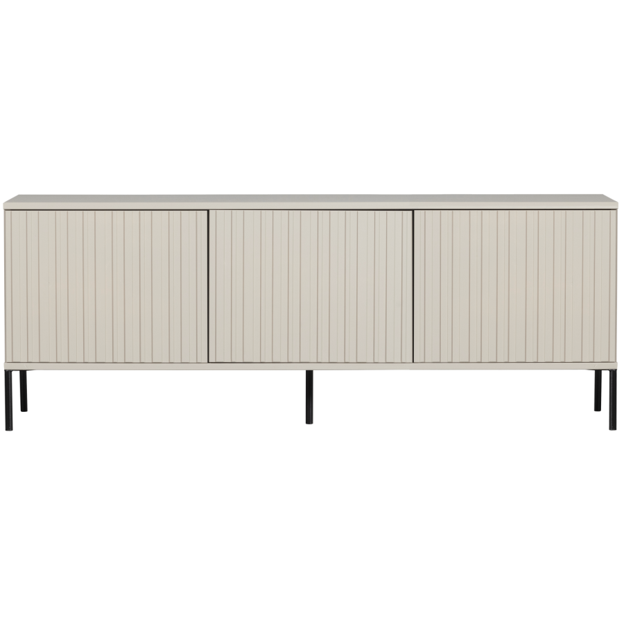 WOOOD Gravure TV-bord, m. 3 lger og 3 hylder - gr fyrretr (150x44)