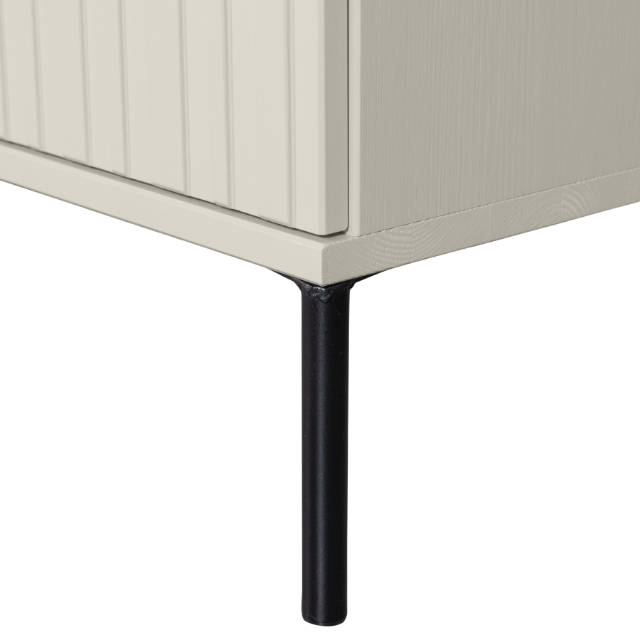 WOOOD Gravure TV-bord, m. 3 lger og 3 hylder - gr fyrretr (150x44)