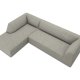 MICADONI Ruby Modul hjrnesofa, venstre, 4 seter - gr cordflyel og svart plast