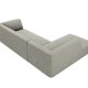 MICADONI Ruby Modul hjrnesofa, venstre, 4 seter - gr cordflyel og svart plast