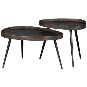 TRÄSET MED 2 - RA SIDOBORD I ANTIK BRONS