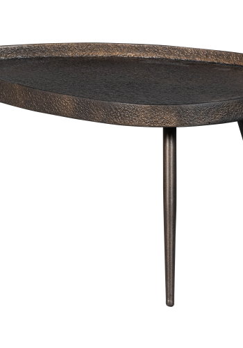 TRÄSET MED 2 - RA SIDOBORD I ANTIK BRONS