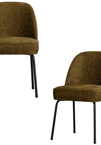 WOOOD Vogue spisebordsstol - messing strukturfljl og metal