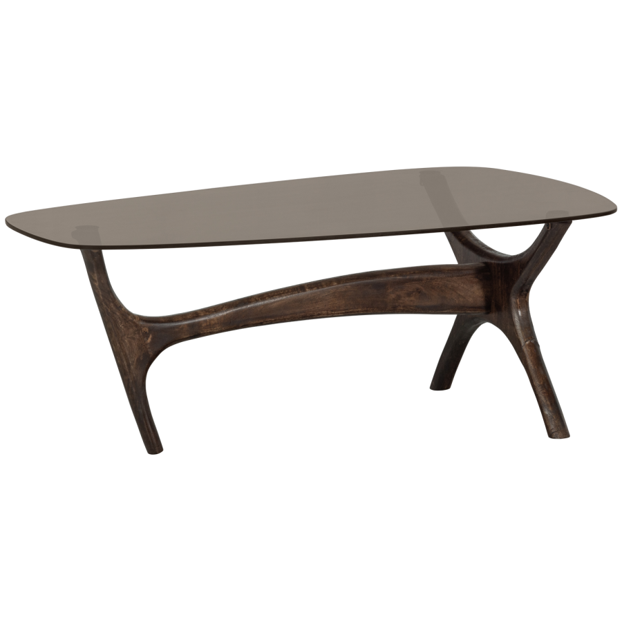 WOOOD FLASH SOFFBORD MANGO TRÄ/GLAS VALNÖT