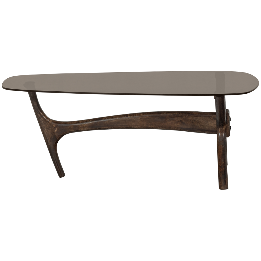 WOOOD FLASH SOFFBORD MANGO TRÄ/GLAS VALNÖT