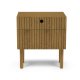 MICADONI Noa nattbord, m. 2 skuffer - naturlig tre og naturlig eik (45x37x51)
