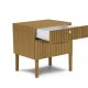 MICADONI Noa nattbord, m. 2 skuffer - naturlig tre og naturlig eik (45x37x51)