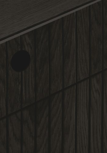 MICADONI Noa nattbord, m. 2 skuffer - svart tre og svart eik (45x37x51)