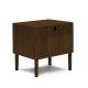 MICADONI Noa nattbord, m. 2 skuffer - brunt tre og brun eik (45x37x51)