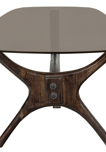 WOOOD FLASH SOFFBORD MANGO TRÄ/GLAS VALNÖT