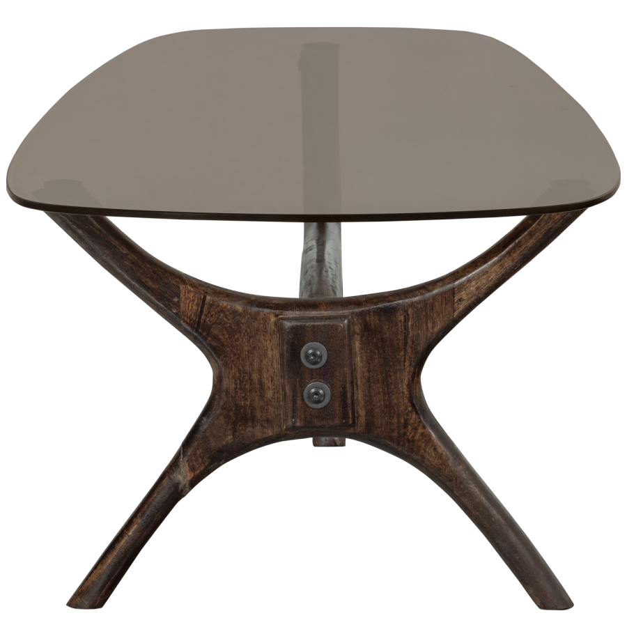 WOOOD FLASH SOFFBORD MANGO TRÄ/GLAS VALNÖT