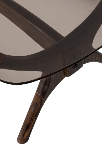 WOOOD FLASH SOFFBORD MANGO TRÄ/GLAS VALNÖT