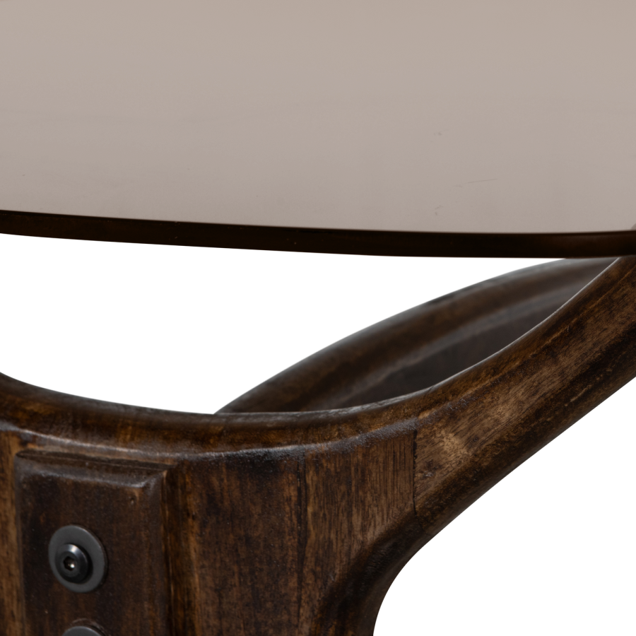 WOOOD FLASH SOFFBORD MANGO TRÄ/GLAS VALNÖT