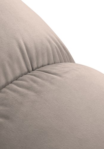 MICADONI Bellis puff, firkantet - beige flyel og svart plast (94x94x39)