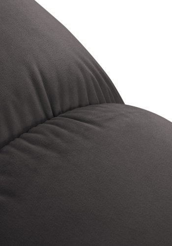 MICADONI Bellis-puff, firkantet - antrasittgr flyel og svart plast (94x94x39)