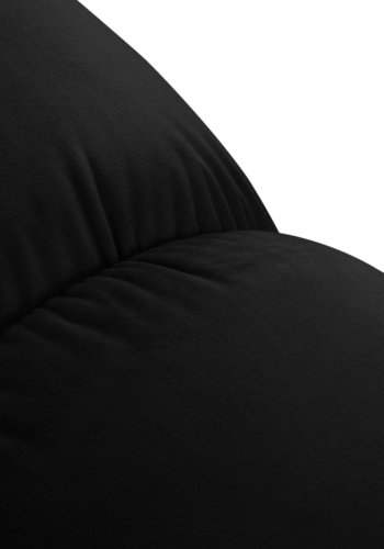 MICADONI Bellis puff, firkantet - svart flyel og svart plast (94x94x39)