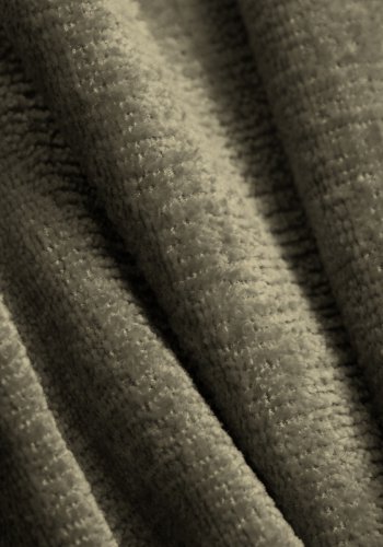 MICADONI Jenny puff, rektangulr - grnn chenille og svart plast (90x88x40)