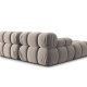 MICADONI Bellis Modul sofa, 3 seter - beige flyel og sort plast