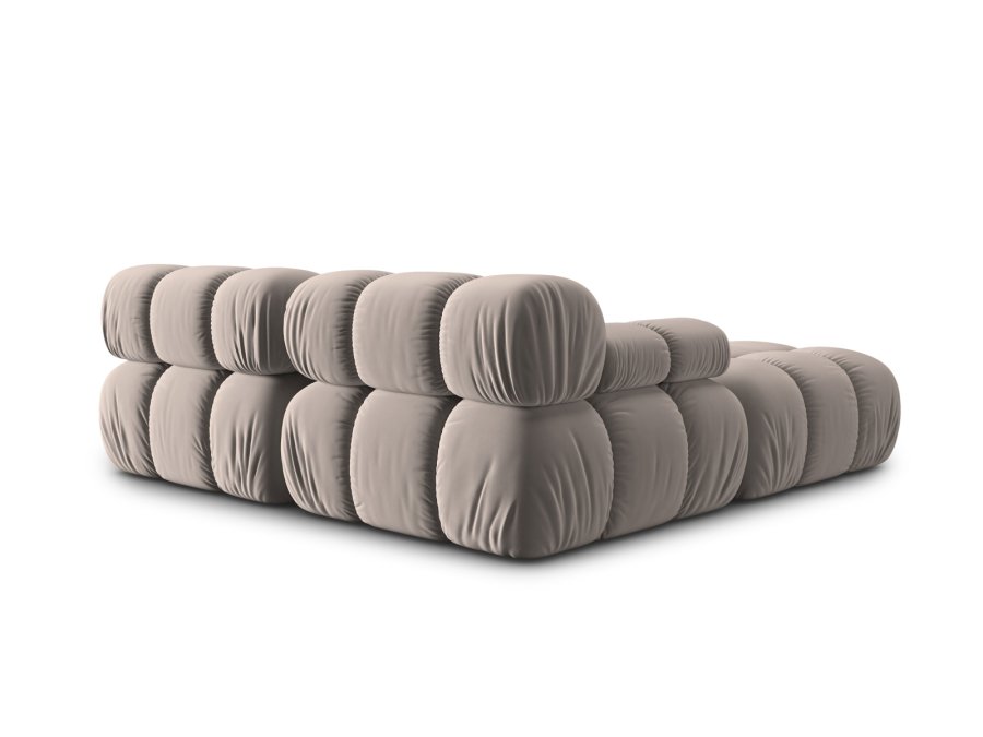 MICADONI Bellis Modul sofa, 3 seter - beige flyel og sort plast