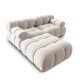 MICADONI Bellis Modul sofa, 3 seter - beige flyel og sort plast