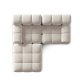 MICADONI Bellis Modul sofa, 3 seter - beige flyel og sort plast