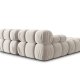 MICADONI Bellis Modul sofa, 3 seter - beige flyel og sort plast