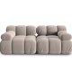 MICADONI Bellis Modul sofa, 2 seter - beige velour og sort plast