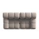 MICADONI Bellis Modul sofa, 2 seter - beige velour og sort plast