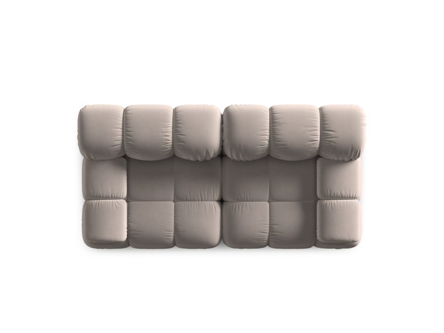 MICADONI Bellis Modul sofa, 2 seter - beige velour og sort plast