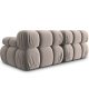 MICADONI Bellis Modul sofa, 2 seter - beige velour og sort plast