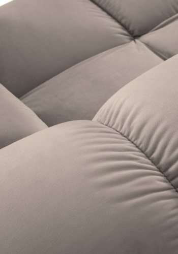 MICADONI Bellis Modul sofa, 2 seter - beige velour og sort plast