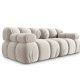 MICADONI Bellis Modul sofa, 2 seter - beige velour og sort plast